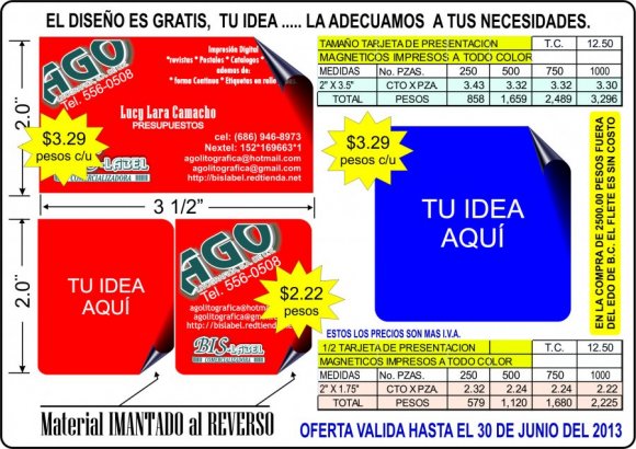 Magnéticos y Etiquetas Especiales