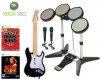 Kit Rockband: Set Bater�a + Guitarra 10 Botones + 2 Micr�fonos + 2 Juegos Rock Band Originales para XBOX 360