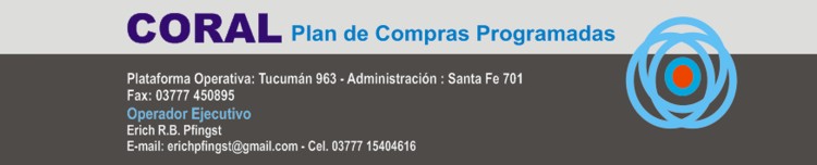 Coral Plan de Compras