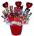 Bote Rojo con corazones