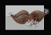 TOCADO DE MADRINA DE CABELLO NATURAL CASTA�O