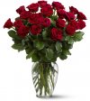 Arreglo 24 Rosas en Florero de Cristal