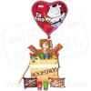 Peluche en Caja de Madera, Chamoy y Globo