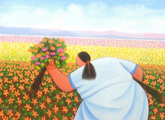 Melchor Terrero-Recolectora de flores