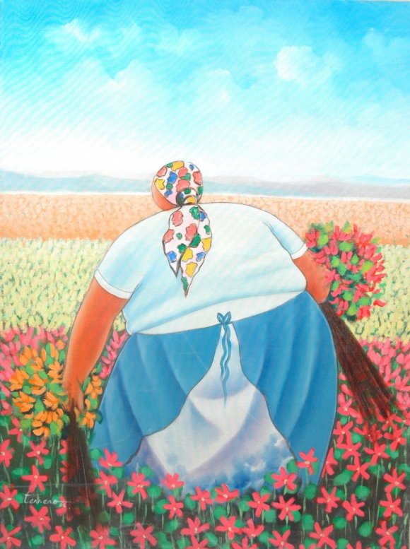 Melchor Terrero-Recolectora de flores