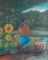M. Velez-Morena con girasoles