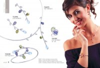 8.Joyas de oro blanco conjunto con circonitas de colores