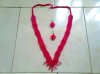 Set Collar, Aretes y Pulsera Ciruela