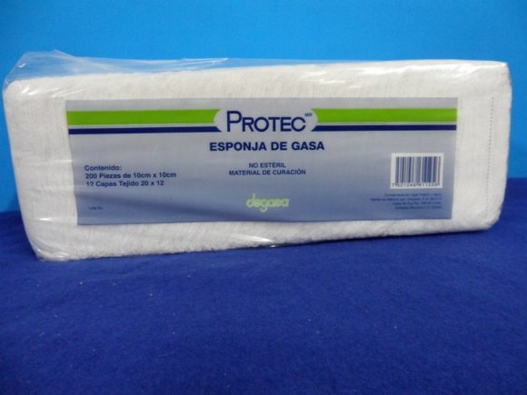 Mundo Medico: Esponja de Gasa no esteril H.R 10 x 10 cm c/ 200