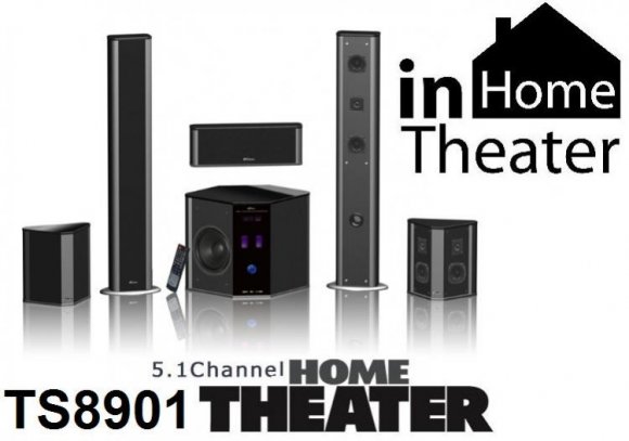 TS8901 Home Theater - Sistema de Sonido Embolvente 5.1, (5 Parlantes, Control Remoto)
