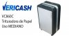 Vericash VC860C, TRITURADORA PARA USO MEDIANO, 20 HOJAS 70g, PAPEL, CLIPS, GRAPAS CD-DVD, TJTAS.CRÉDITO, CORTE CRUZADO 3.8mm x 40mm, SEGURIDAD 3, SENSORGUARD, ULTRA SILENCIOSA, AUTODETECCIÓN DE INICIO, CICLOS 100-150, 34 Ltr, Trab.20 MIN.