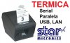 Star Micronics TSP743II, Impresora Térmica, Ultra alta velocidad, 250 mm/seg. clase ultra alta , 0.15mm , Serial, paralela, USB, PUSB, LAN , Soporte de etiquetas de marcas negras , Alimentación trasera del papel , Montable en posición vertical
