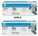 HP Q2612AD, TONER HP DUAL (2 unidades) PARA LASERJET 1010, 1015, 1018,1020,1022, 3015, 3020, 3030, 3050, 3052, 3055, M1005 (2.000 pág.aprox.)