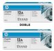 HP Q2612AD, TONER HP DUAL (2 unidades) PARA LASERJET 1010, 1015, 1018,1020,1022, 3015, 3020, 3030, 3050, 3052, 3055, M1005 (2.000 pg.aprox.)