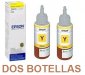 Epson T664420 Set de DOS Botellas De Tinta Original 70ml, Color AMARILLO, L200, L110, L210, L310, L355, L550