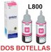 Epson T673320, Set de DOS Botellas de Tinta MAGENTA para Impresora EPSON L800