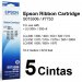 Epson 7753, Set de 5 CINTAS Negras Para LQ 570+, LQ-870