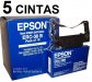 Epson ERC-38B, Set de 5 CINTAS Negras Para TMU 220, U200d, U220a, U220b, U220d, U220pb, U220pd, U230, U300, U375
