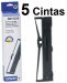 Epson S015329, Set de 5 CINTAS Negras Para Epson FX-890