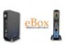 eBox Thin Client U600, Mini PC, Diseño Ultraligero, Fanless, AMD 1Ghz, 4GB Compact Flash, 1GB RAM, USB, Red 1GB, 12V/2A, Ideal para Cajas, Pto.vta, administrativo, contables y Aulas de Capacitación, Soporta S.O. Local Linux y Windows 7