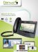 Denwa DW-810, Teléfono IP, Gama Alta, Empresarial, ANDROID Video Telefono, Chipset de video Broadcom, Pantalla táctil de 7” con 800x480 pixeles, Cámara de 2MP, Android, OS, Simple personalizacián para el operador, 2 Puertos LAN Giga / 1 Puerto POE