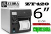 Zebra ZT420 RFID, Industrial, Impresora de Etiquetas, Diseño uso Industrial, 6 pulgadas, Ideal para Fábricas y Empresas de Transporte y Logística, con opción de impresión de tags RFID, 102 mm/ seg, USB, RS232, Red, Wireless, Bluetooth, Resolución 203 dpi