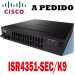 Cisco Router ISR4351-SEC/K9, 200Mbps-400Mbps system throughtput, 2 WAN/LAN ports, 3 SFP ports, multi-Core CPU,2 service module slots, Security, VPN, WAAS, Intelligrnt WAN, OnePK, AVC, Cisco ISR4351-SEC/K9 (3GE,3NIM,2SM,4G FLASH,4G DRAM,Security Bundle)