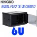 Ningbo 6U SE54060110, RACK MURAL 6U DE UN CUERPO METALICO 360*570*450 MM, PUERTA DE VIDRIO TEMPLADO AHUMADO CON CHAPA POSTERIOR CON TAPACIEGA, POSTERIOR CON TAPACIEGA, LATERALES DESMONTABLES