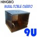 Ningbo 9U 540500445, RACK MURAL 9U DOBLE CUERPO (PIVOTANTE), ALTO: 460 MM;  ANCHO: 525 MM; PROF.: 500 MM, PUERTA DE VIDRIO TEMPLADO AHUMADO CON CHAPA, INCLUYE UN GRUPO DE FIJACIN + LLAVE ALLEN