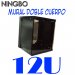 Ningbo 12U 540500580, RACK MURAL 12U DOBLE CUERPO (PIVOTANTE), METALICO  ALTO: 592MM; ANCHO:525 MM; PROF.: 500 MM , PUERTA DE VIDRIO TEMPLADO AHUMADO CON CHAPA,  INCLUYE UN GRUPO DE FIJACIN + LLAVE ALLEN