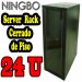 Ningbo 24U PE662425100, SERVER RACK CERRADO DE 24 U, NEGRO METALICO, ALTO.:1,20 M. ANCHO: 60 CM; PROF: 60 CM;  PUERTAS: VIDRIO TEMPLADO AHUMADO C.CHAPA, POST. MICROPRF C/CHAPA,  LAT.DESMONT, RUEDAS MVILES Y PIES ANTIDESLIZANTES + GRUPO DE FIJACION