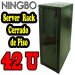 Ningbo 42U PE684225100, SERVER RACK  CERRADO 42U, NEGRO METALICO 600*600, 2.10Mts x600MM x600MM, PUERTAS: DEL.VIDRIO TEMPLADO AHUMADO CHAPA,   POST.MICROPERFORADA CHAPA, LATERALES DESMONT. UNA PIEZA , RUEDAS MVILES Y PIES ANTIDESLIZANTES + GRUPO DE FIJAC