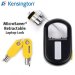 Kensington K64538 MicroSaver® Retractable Keyed Laptop Lock, Cable de Seguridad Retractil, con Candado y LLave, Portátil para Laptop