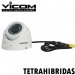 Vicom VDM-126BL-4N1-2MP, CAMARA TetraHibrida DOMO METALICA BLANCA 2MP, 4 TECNOLOGIAS TVL, AHD, HDCVI, TVI, 3.6MM, IR 20M, DÍA/NOCHE, AWB, AGC, IP66, DC12V, NTSC