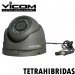 Vicom VDM-126NG-4N1-1MP, CAMARA TetraHibrida DOMO METALICA NEGRA 1MP, 4 TECNOLOGIAS TVL, AHD, HDCVI, TVI, 3.6MM, IR 20M, DÍA/NOCHE, AWB, AGC, IP66, DC12V, NTSC