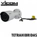 Vicom VIR-60BL-4N1-2MP, CAMARA TetraHibrida BALA METALICA VARIFOCAL BLANCA 2MP, 4 TECNOLOGIAS TVL, AHD, HDCVI, TVI, 3.6-12MM, IR 40M, DÍA/NOCHE,ICR, AWB, AGC, IP66, DC12V, NTSC