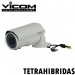 Vicom VIR-90BL-4N1-2MP, CAMARA TetraHibrida BALA METALICA VARIFOCAL BLANCA 2MP, 4 TECNOLOGIAS TVL, AHD, HDCVI, TVI, 3.6-12MM, IR 60M, DÍA/NOCHE, ICR, AWB, AGC, IP66, DC12V, NTSC