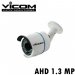 Vicom VIR-AHD30BL13M, CAMARA AHD BALA, 1.3 MEGAPIXELES SONY CMOS, LENTE 3.6MM, DÍA /NOCHE ICR, ATW, BLC, IR 20M, IP66, DC12V