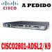 Cisco Router CISCO2801-ADSL2/K9 Cisco 2800 Router ADSL2, 2801 bundle, HWIC-1ADSL, SP Svcs, 128F/384D