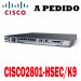 Cisco Router CISCO2801-HSEC/K9 Cisco 2800 Router HSEC Bundle, 2801 Bundle w/AIM-VPN/SSL-2, Adv. IP Serv, 10 SSL lic, 64F/256D