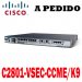 Cisco Router C2801-VSEC-CCME/K9 Cisco 2800 Router CCME Security Bundle, 2801 VSEC Bundle w/PVDM2-8, FL-CCME-25, Adv IP Serv, 128F/384D