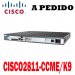 Cisco Router CISCO2811-CCME/K9 Cisco 2800 Router CCME Bundle, 2811 Voice Bundle w/ PVDM2-16, FL-CCME-35, SP Serv, 128F/512D