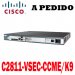 Cisco Router C2811-VSEC-CCME/K9 Cisco 2800 Router CCME Voice Security Bundle, 2811 VSEC Bundle w/PVDM2-16, FL-CCME-35, Adv IP Serv, 128F/512D