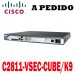 Cisco Router C2811-VSEC-CUBE/K9 Cisco 2800 Router CUBE Voice Security Bundle, 2811 VSEC Bundle w/PVDM2-16, FL-CUBE-75, AVS, 128F/512D