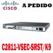 Cisco Router C2811-VSEC-SRST/K9 Cisco 2800 Router SRST Voice Security Bundle, 2811 VSEC Bundle w/PVDM2-16, FL-SRST-35, Adv IP Serv, 128F/256D