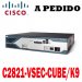 Cisco Router C2821-VSEC-CUBE/K9 Cisco 2800 Router CUBE Bundle, 2821 VSEC Bundle w/PVDM2-32, FL-CUBE-100, AVS, 128F/512D