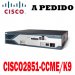 Cisco Router CISCO2851-CCME/K9 Cisco 2800 Router CCME Bundle, 2851 Voice Bundle w/ PVDM2-48, FL-CCME-100, SP Serv, 128F/512D