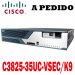 Cisco Router C3825-35UC-VSEC/K9, Cisco 3800 Router Voice Security Bundle, 3825 w/ PVDM2-64, NME-CUE, 35 CME/CUE/Ph lic, Adv IP, 128F/512D