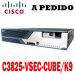 Cisco Router C3825-VSEC-CUBE/K9, Cisco 3800 Router Voice Security Bundle, 3825 VSEC Bundle w/PVDM2-64, FL-CUBE-300, AVS, 128F/512D