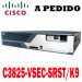 Cisco Router C3825-VSEC-SRST/K9, Cisco 3800 Router Voice Security Bundle, 3825 VSEC Bundle w/PVDM2-64, FL-SRST-175, Adv IPServ, 128F/512D